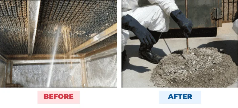 Nellis Air Force Base cooling system before and after Taifitop treatment