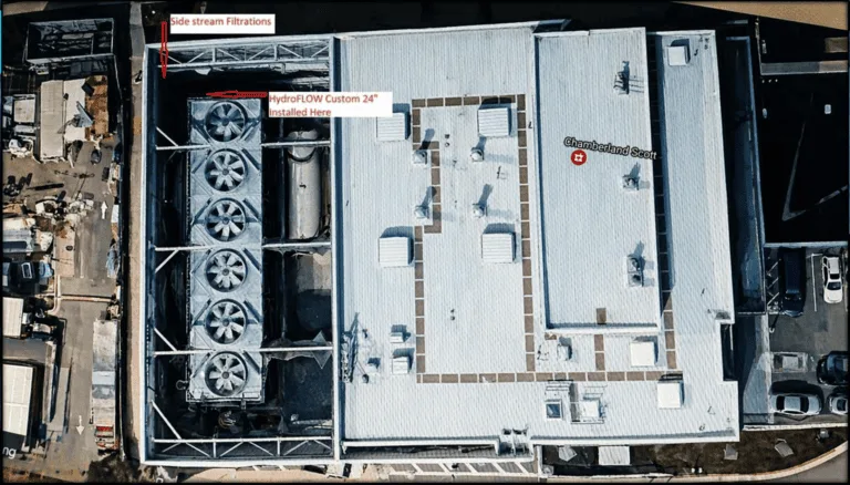 Rooftop chiller plant at a California medical centre