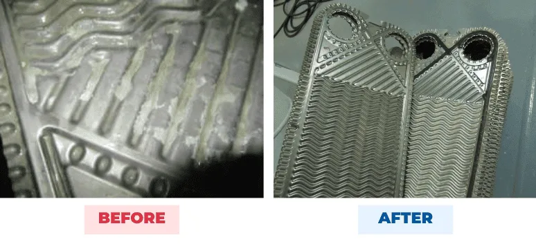 MV Hoegh America freshwater generator before and after Taifitop treatment