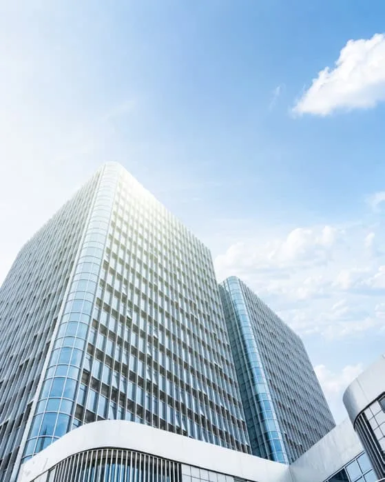 Skyscraper housing a city water cooled chiller at a Hong Kong bank